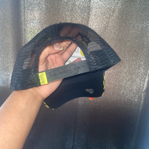 NWT! Von Dutch Yellow Checkered Trucker Hat - Picture 3 of 5